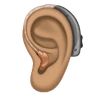 Ear With Hearing Aid: Medium Skin Tone Emoji 🦻🏽 image - Huawei Harmony OS style