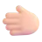 Leftwards Hand: Light Skin Tone