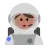Woman Astronaut: Medium Skin Tone