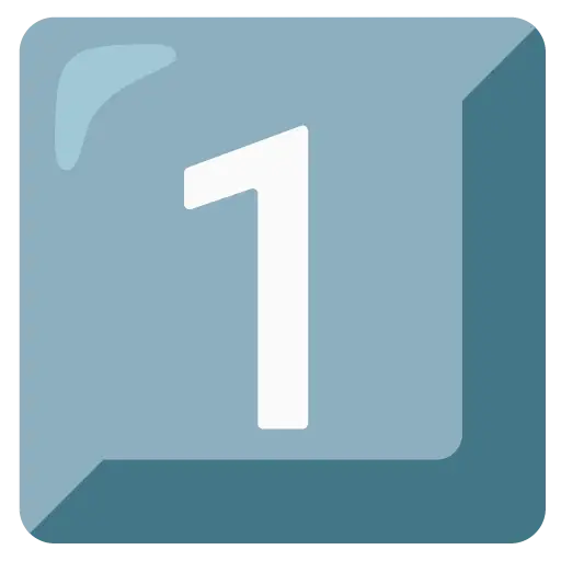 1️⃣ - Keycap: 1 Emoji meaning, copy and paste emoticon - ( ‿ ) SYMBL