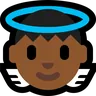 Baby Angel: Medium-Dark Skin Tone Emoji 👼🏾 image - Microsoft Windows 10 Segoe UI Emoji style
