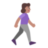 Woman Walking Facing Right: Medium Skin Tone Emoji 🚶🏽‍♀️‍➡️ image - Microsoft Classic 2D style