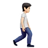 Person Walking Facing Right: Light Skin Tone Emoji 🚶🏻‍➡️ image - Apple style