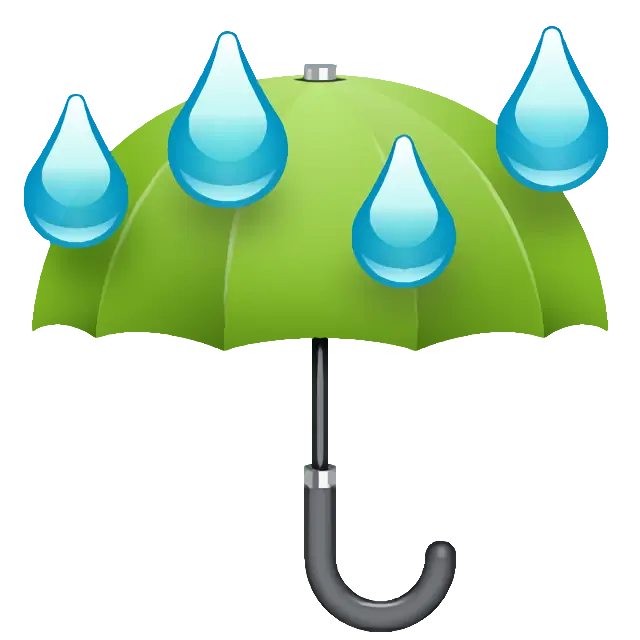 Umbrella With Rain Drops