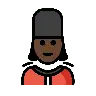 Woman Guard: Dark Skin Tone Emoji 💂🏿‍♀️ image - OpenMoji style