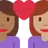 Couple With Heart: Woman, Woman, Medium-Dark Skin Tone, Medium Skin Tone