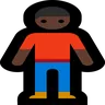 Man Standing: Dark Skin Tone Emoji 🧍🏿‍♂️ image - Microsoft Windows 10 Segoe UI Emoji style