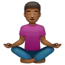 Person In Lotus Position: Medium-Dark Skin Tone Emoji 🧘🏾 image - WhatsApp style