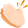 Clapping Hands: Light Skin Tone Emoji 👏🏻 image - Facebook Messenger (2016) style