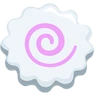 Pastel de pescado con diseño de remolino Emoji 🍥 image - Facebook Messenger (2016) style