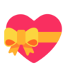 リボン付きハート Emoji 💝 image - Microsoft Classic 2D style