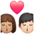 Kiss: Woman, Man, Medium Skin Tone, Light Skin Tone
