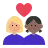 Couple With Heart: Woman, Woman, Medium-Light Skin Tone, Medium-Dark Skin Tone