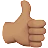 Thumbs Up: Medium Skin Tone