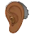 Ear With Hearing Aid: Medium-Dark Skin Tone