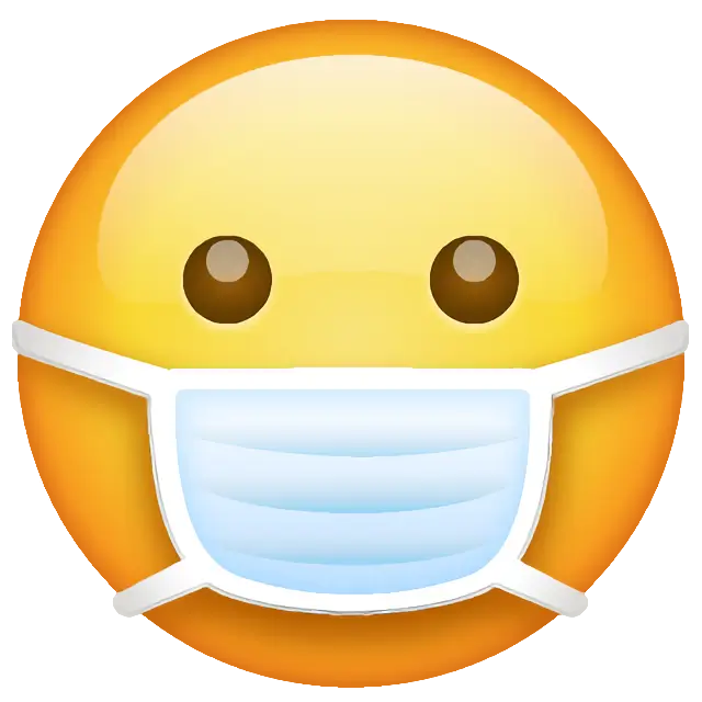 Gesicht mit medizinischer Maske