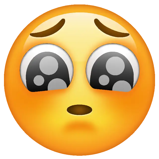 Cara con ojos suplicantes
