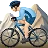 Man Mountain Biking: Light Skin Tone