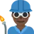Man Factory Worker: Dark Skin Tone
