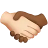 Handshake: Light Skin Tone, Medium-Dark Skin Tone Emoji 🫱🏻‍🫲🏾 image - Apple style