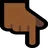 Backhand Index Pointing Down: Medium-Dark Skin Tone