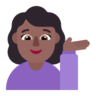 Woman Tipping Hand: Medium-Dark Skin Tone Emoji 💁🏾‍♀️ image - Microsoft Classic 2D style