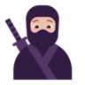 Ninja: Medium-Light Skin Tone Emoji 🥷🏼 image - Microsoft Classic 2D style