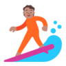 Person Surfing: Medium Skin Tone Emoji 🏄🏽 image - Microsoft Classic 2D style