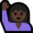 Person Raising Hand: Dark Skin Tone