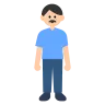 Man Standing: Light Skin Tone Emoji 🧍🏻‍♂️ image - Tossface style
