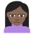 Person Frowning: Dark Skin Tone