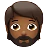 Person: Medium-Dark Skin Tone, Beard
