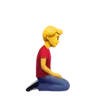 Man Kneeling Facing Right Emoji 🧎‍♂️‍➡️ image - Apple style