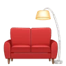Divan et lampe Emoji 🛋 image - Huawei Harmony OS style