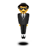 Person In Suit Levitating