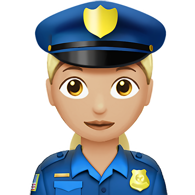Woman Police Officer: Medium-Light Skin Tone