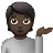 Person Tipping Hand: Dark Skin Tone