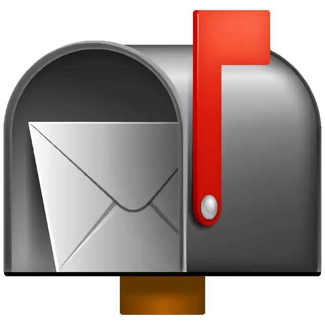 Open Mailbox With Raised Flag