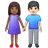 Woman And Man Holding Hands: Medium-Dark Skin Tone, Light Skin Tone