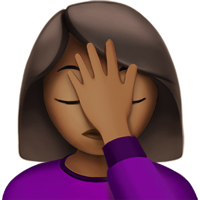 Woman Facepalming: Medium-Dark Skin Tone