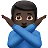 Man Gesturing No: Dark Skin Tone