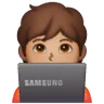 Technologist: Medium Skin Tone Emoji 🧑🏽‍💻 image - Samsung style