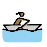 Woman Rowing Boat: Medium-Dark Skin Tone Emoji 🚣🏾‍♀️ image - OpenMoji style