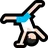 Man Cartwheeling: Light Skin Tone