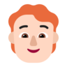 Person: Light Skin Tone, Red Hair Emoji 🧑🏻‍🦰 image - Microsoft Classic 2D style