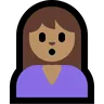 Person Pouting: Medium Skin Tone Emoji 🙎🏽 image - Microsoft Windows 10 Segoe UI Emoji style