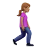 Woman Walking Facing Right: Medium Skin Tone Emoji 🚶🏽‍♀️‍➡️ image - Apple style