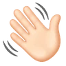 Waving Hand: Light Skin Tone Emoji 👋🏻 image - Huawei Harmony OS style