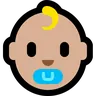 Baby: Medium-Light Skin Tone Emoji 👶🏼 image - Microsoft Windows 10 Segoe UI Emoji style