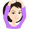Person Gesturing Ok: Light Skin Tone Emoji 🙆🏻 image - Facebook Messenger (2016) style